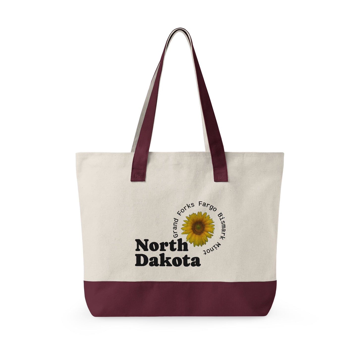 Canvas Tote Bag – North Dakota Prairie Photo Zippered Tote