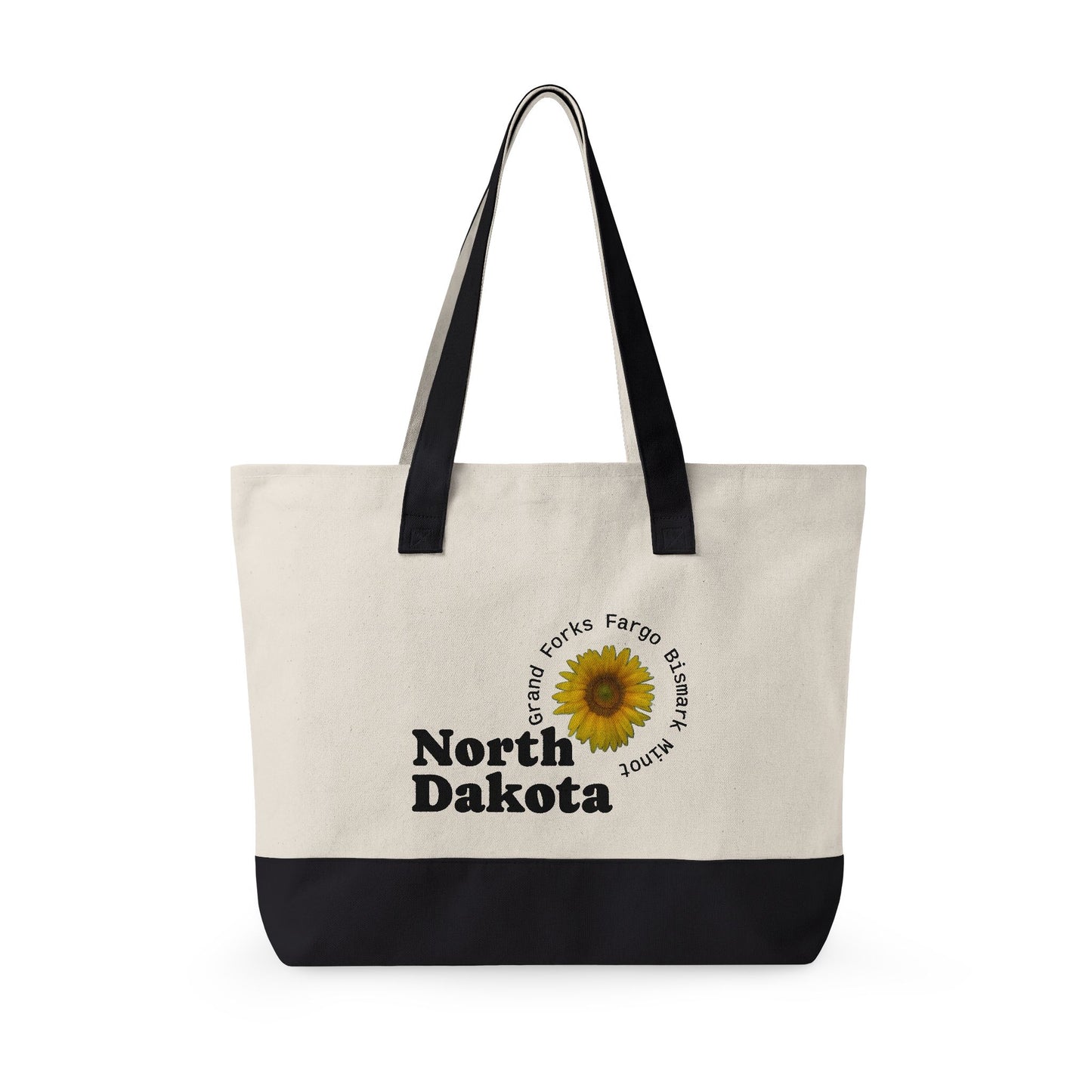 Canvas Tote Bag – North Dakota Prairie Photo Zippered Tote