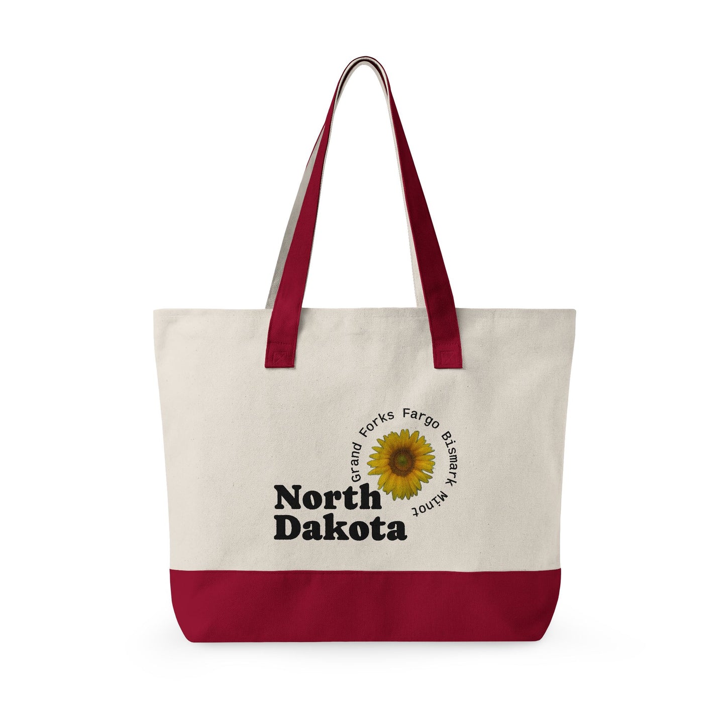 Canvas Tote Bag – North Dakota Prairie Photo Zippered Tote