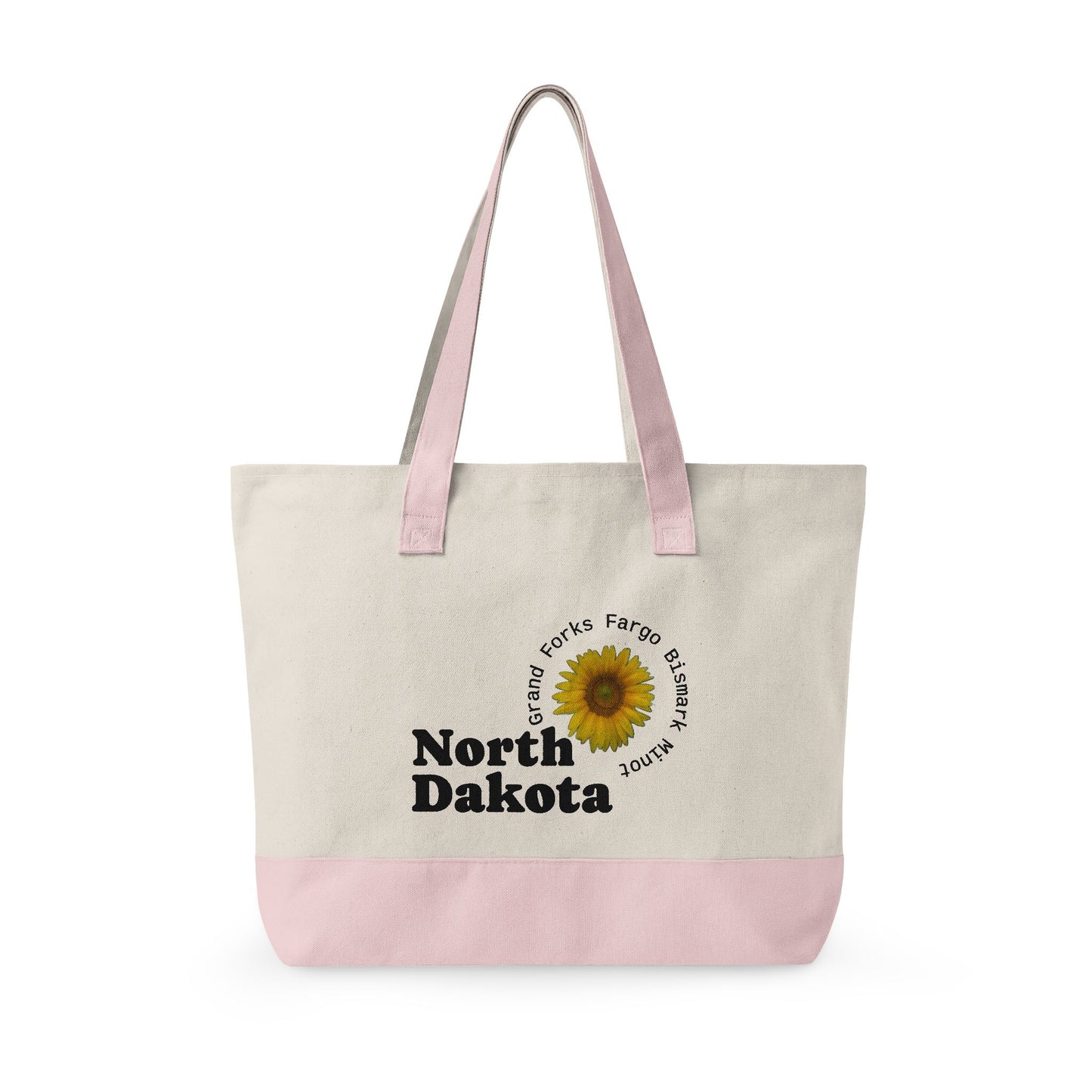 Canvas Tote Bag – North Dakota Prairie Photo Zippered Tote