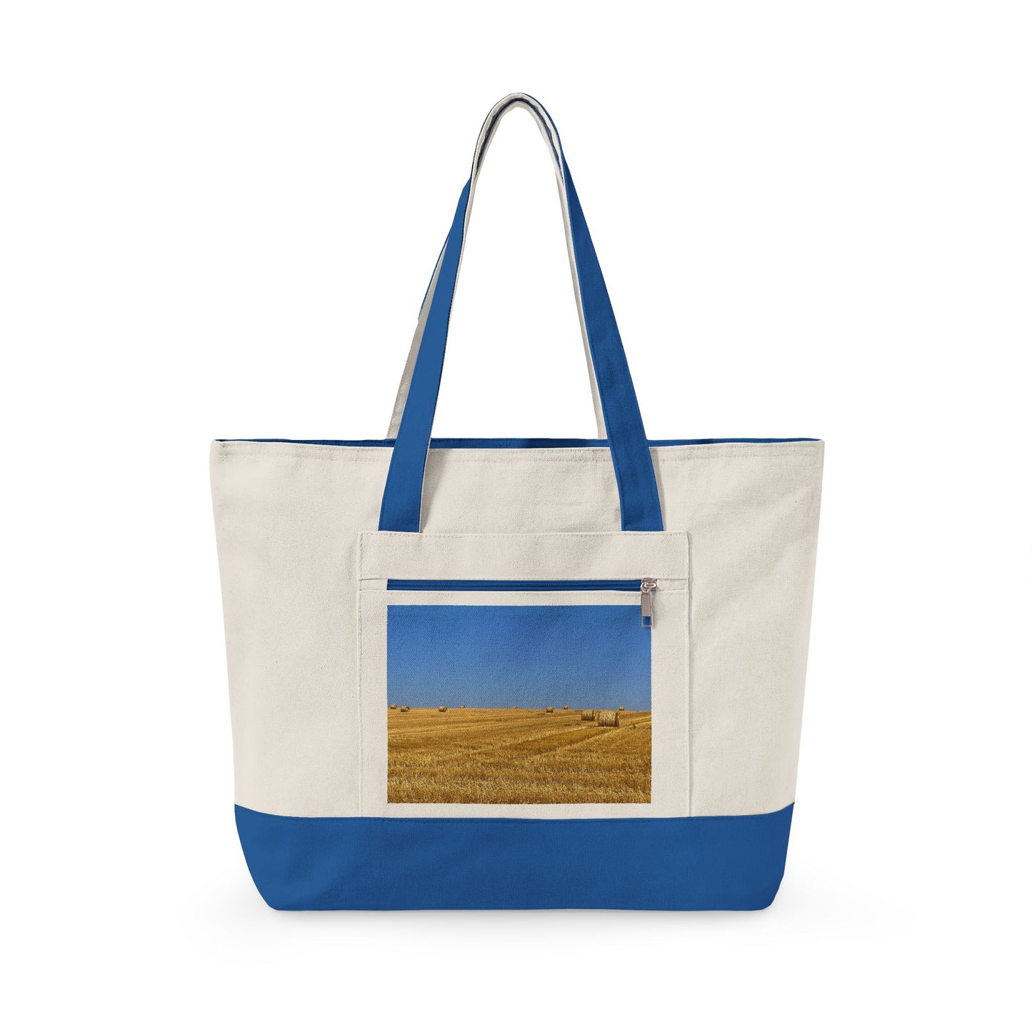 Canvas Tote Bag – North Dakota Prairie Photo Zippered Tote