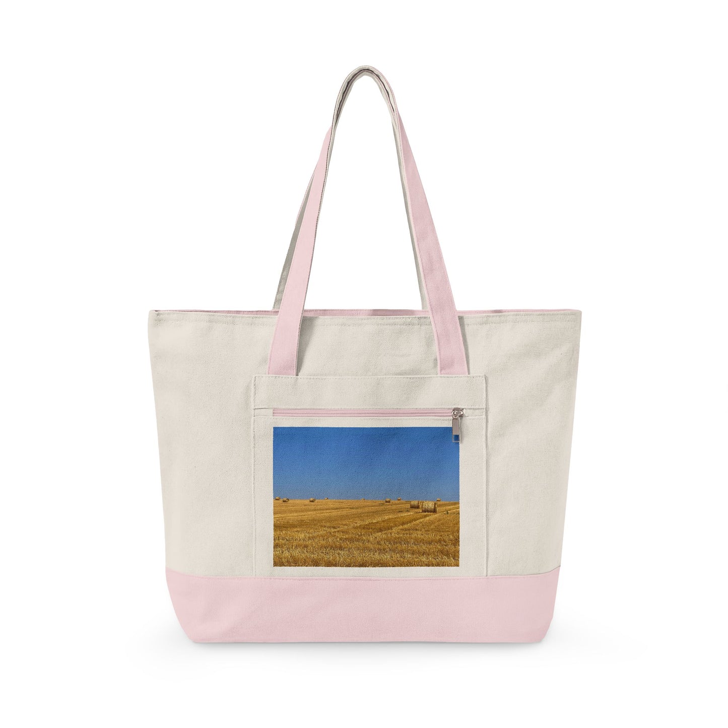 Canvas Tote Bag – North Dakota Prairie Photo Zippered Tote