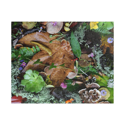 Autumn Forest Floor Puzzle — Nature Leaf & Moss Jigsaw (110–1014 pcs)