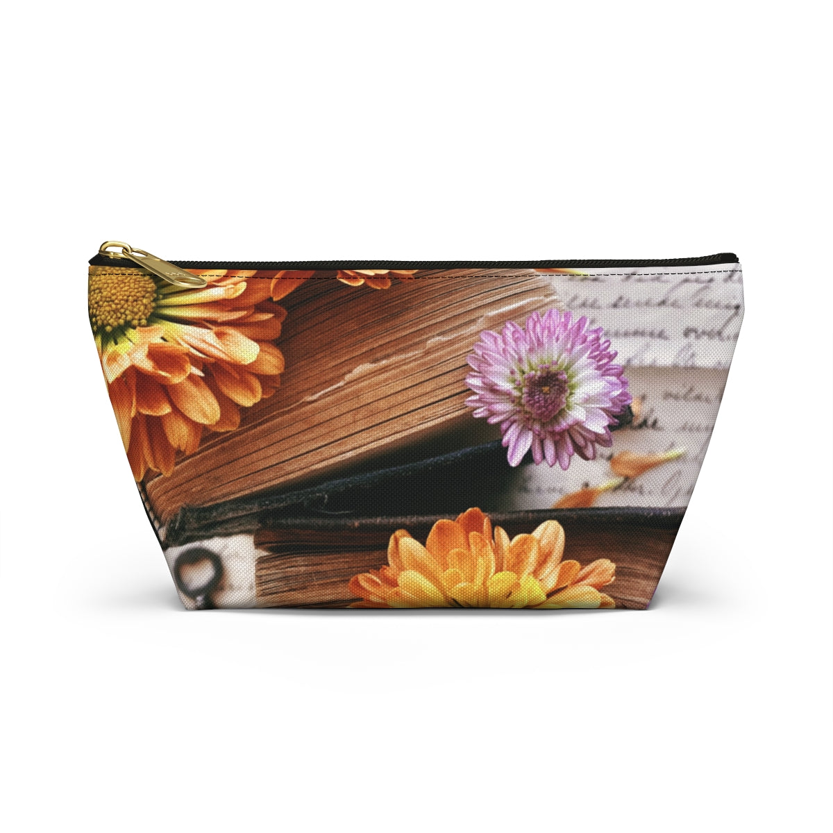 Books and Flowers Accessory Pouch