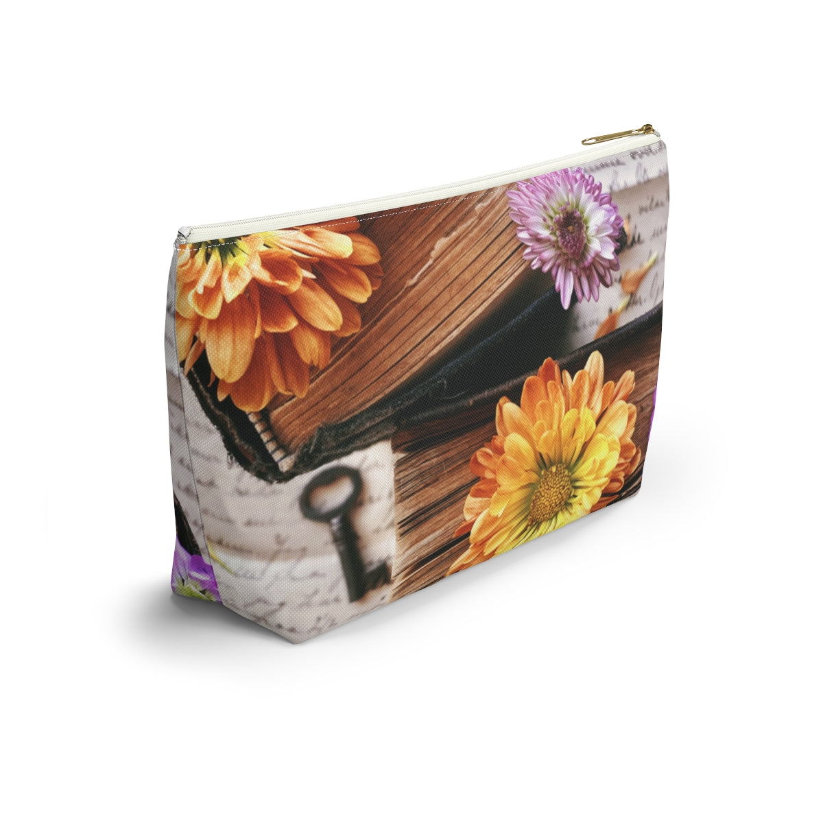 Books and Flowers Accessory Pouch