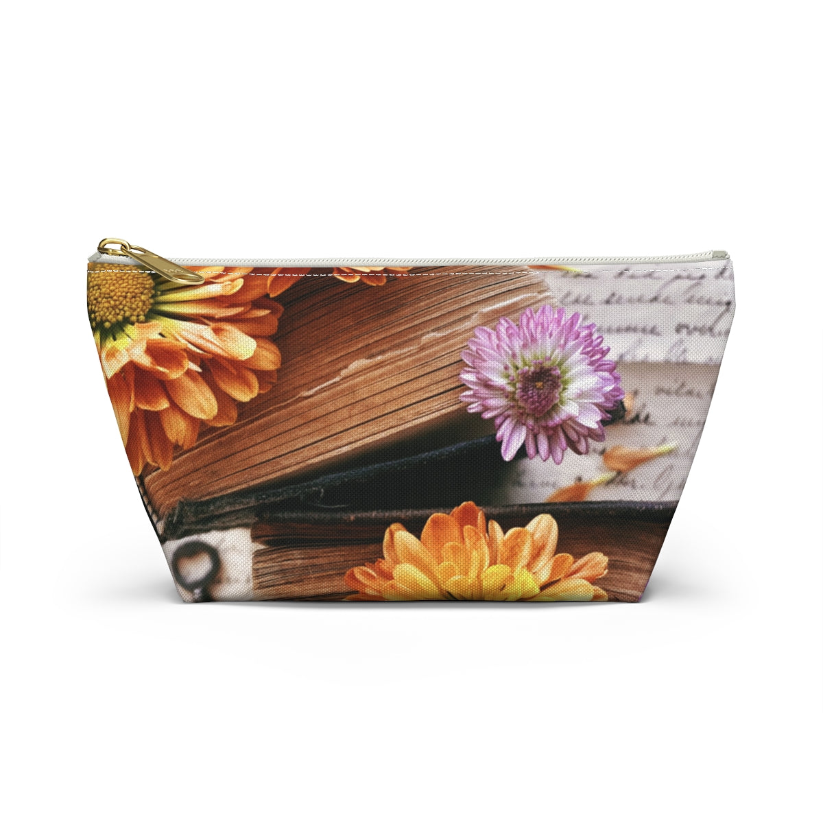 Books and Flowers Accessory Pouch