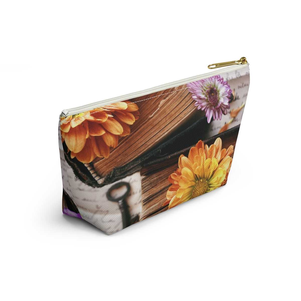 Books and Flowers Accessory Pouch