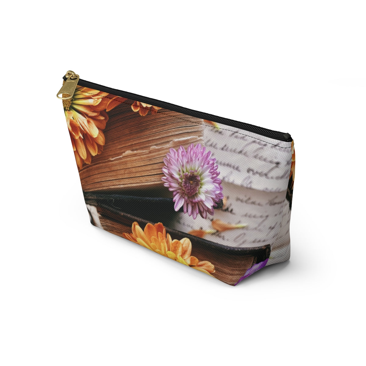 Books and Flowers Accessory Pouch