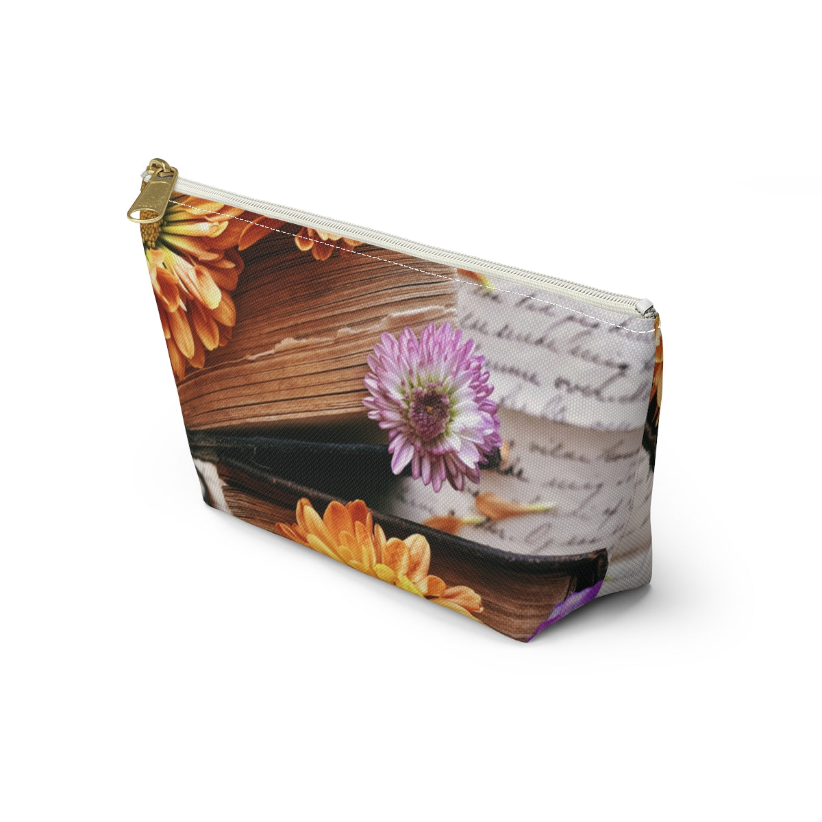 Books and Flowers Accessory Pouch