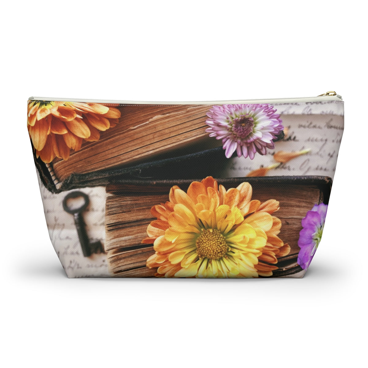 Books and Flowers Accessory Pouch