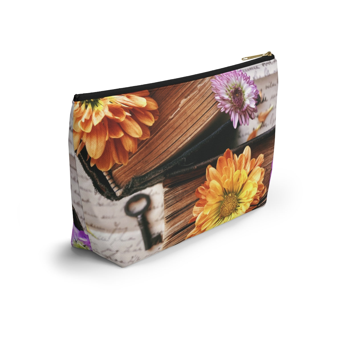 Books and Flowers Accessory Pouch