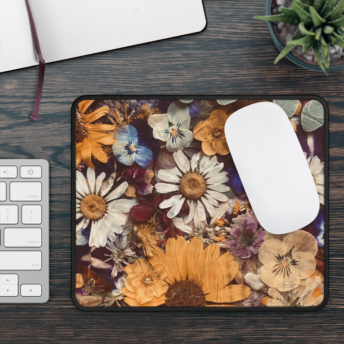 Pressed Flower Mouse Pad